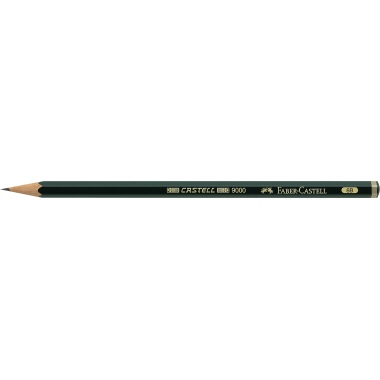 Faber-Castell Bleistift CASTELL® 9000 ohne Radierer 6B Produktbild