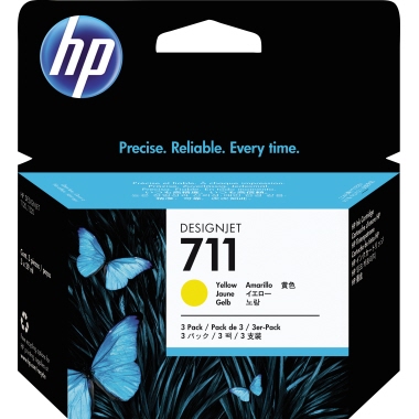 HP Tintenpatrone 711 gelb 3 St./Pack. Produktbild pa_produktabbildung_1 L