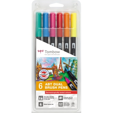 Tombow Pinselstift ABT Dual Brush 6 St./Pack.