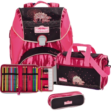 SCOUT Schulranzen Alpha Pink Dino