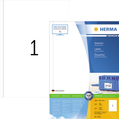 HERMA Universaletikett PREMIUM 200 x 297 mm (B x H) Produktbild pa_produktabbildung_1 L