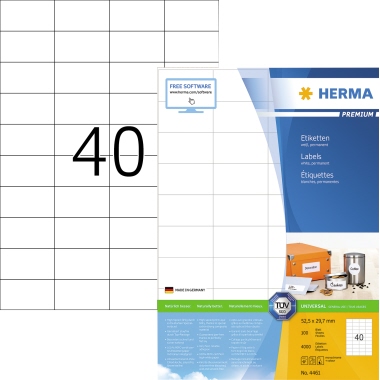 HERMA Universaletikett PREMIUM 52,5 x 29,7 mm (B x H) Produktbild pa_produktabbildung_1 L