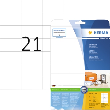 HERMA Universaletikett PREMIUM 70 x 42,3 mm (B x H) Produktbild pa_produktabbildung_1 L