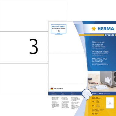 HERMA Universaletikett SPECIAL 210 x 99 mm (B x H) Produktbild pa_produktabbildung_1 L