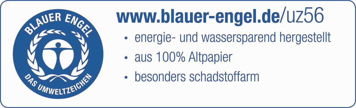 Leitz Pendelhefter 250 g/m² Amtsheftung blau Produktbild sg_siegel_blauerengel_1 sg