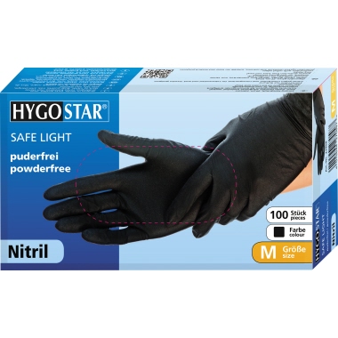 HYGOSTAR Einweghandschuh SAFE LIGHT schwarz M Produktbild