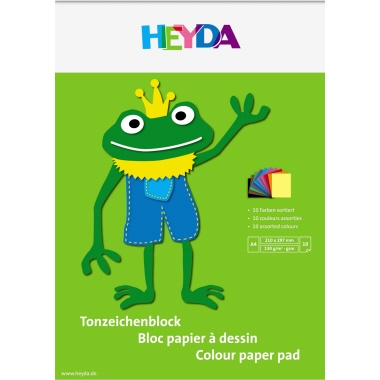 HEYDA Tonpapierblock 10 Bl. DIN A4 Produktbild