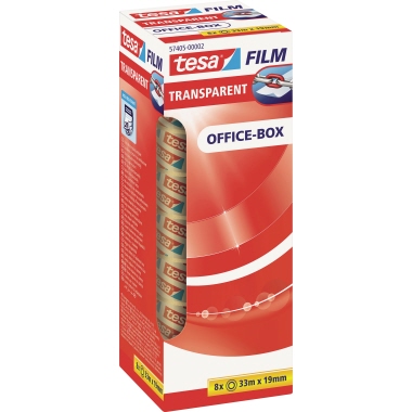 tesa® Klebefilm tesafilm® transparent Office-Box 19 mm x 33 m (B x L) Produktbild