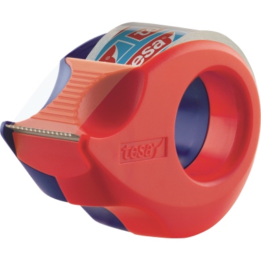 tesa® Handabroller Mini rot/blau Produktbild