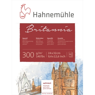 Hahnemühle FineArt Aquarellblock Britannia satiniert 24 x 32 cm (B x H) Produktbild