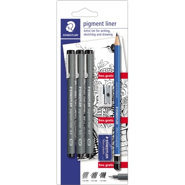 STAEDTLER® Fineliner Pigment liner 308 3 St./Pack. Produktbild
