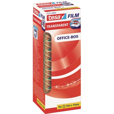 tesa® Klebefilm tesafilm® transparent Office-Box 15 mm x 33 m (B x L) Produktbild