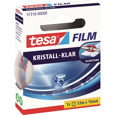 tesa® Klebefilm tesafilm® kristall-klar 15 mm x 33 m (B x L) Produktbild