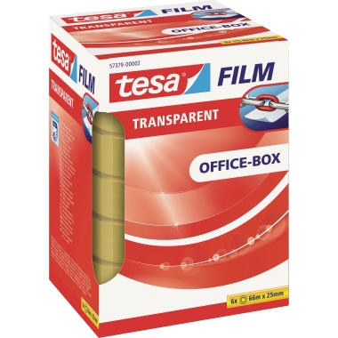 tesa® Klebefilm tesafilm® transparent Office-Box 25 mm x 66 m (B x L) Produktbild