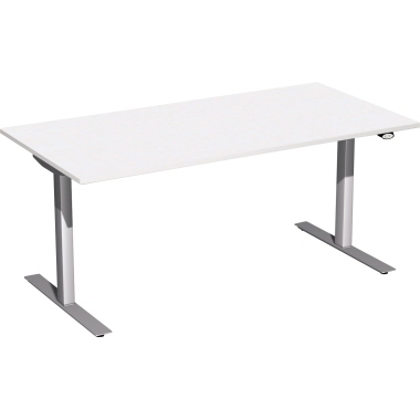 Geramöbel Schreibtisch Elektro-Flex 1.600 x 650-1.250 x 800 mm (B x H x T) weiß Produktbild