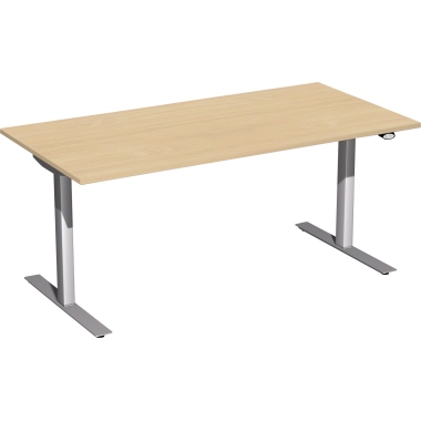 Geramöbel Schreibtisch Elektro-Flex 1.600 x 650-1.250 x 800 mm (B x H x T) buche Produktbild pa_produktabbildung_1 L