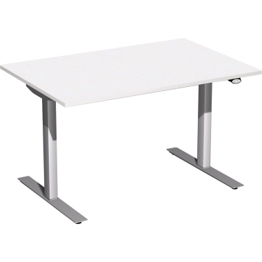 Geramöbel Schreibtisch Elektro-Flex 1.200 x 650-1.250 x 800 mm (B x H x T) weiß Produktbild