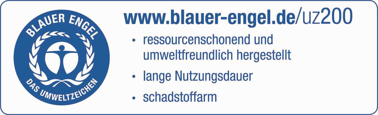 Schneider Kugelschreiber Reco weiß blau Produktbild sg_siegel_blauerengel_1 sg