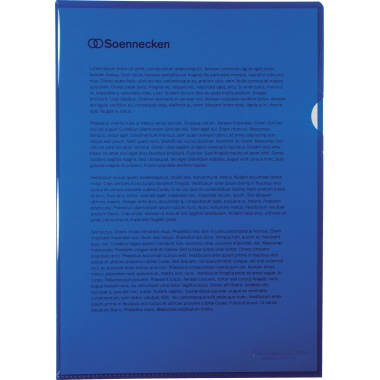 Soennecken Sichthülle DIN A4 0,15 mm 50 St./Pack. blau Produktbild