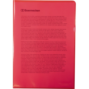 Soennecken Sichthülle DIN A4 0,12 mm 100 St./Pack. rot Produktbild