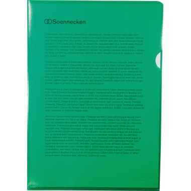 Soennecken Sichthülle DIN A4 0,12 mm 100 St./Pack. grün Produktbild