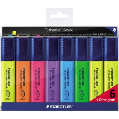 STAEDTLER® Textmarker Textsurfer® classic 364 8 St./Pack. Produktbild pa_produktabbildung_1 L