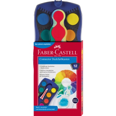 Faber-Castell Farbkasten Connector 12 Farben blau Produktbild pa_produktabbildung_1 L