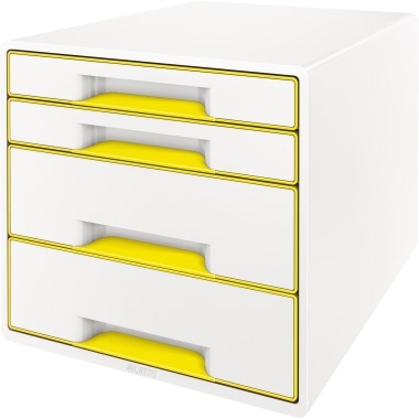 Leitz Schubladenbox WOW CUBE 4 Schubladen gelb/weiß Produktbild pa_produktabbildung_1 L
