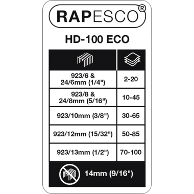RAPESCO Blockheftgerät ECO HD-100 schwarz Produktbild pi_pikto_1 pi