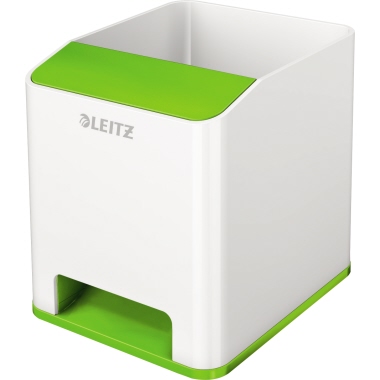 Leitz Stifteköcher WOW Duo Colour inkl. Soundverstärkungsfunktion grün/weiß Produktbild