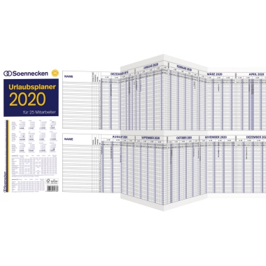 Soennecken Urlaubsubersicht 2020 Obbo Onlineshop