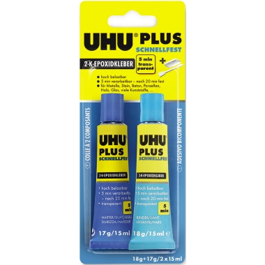UHU® Zweikomponentenkleber PLUS SCHNELLFEST Produktbild
