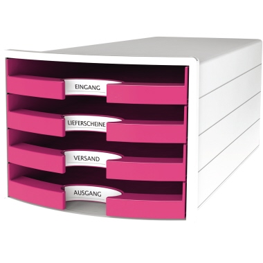 HAN Schubladenbox IMPULS offen weiß Trend Colour pink Produktbild