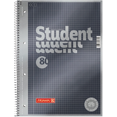 BRUNNEN Collegeblock Student Premium DIN A4 kariert mit Rand innen 22 Produktbild