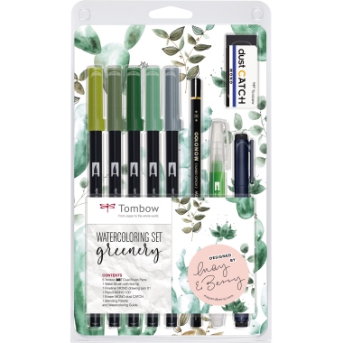 Tombow Malset Watercoloring Greenery Produktbild