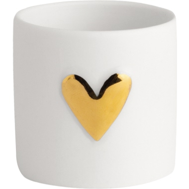 räder Teelichthalter weiß/gold Produktbild