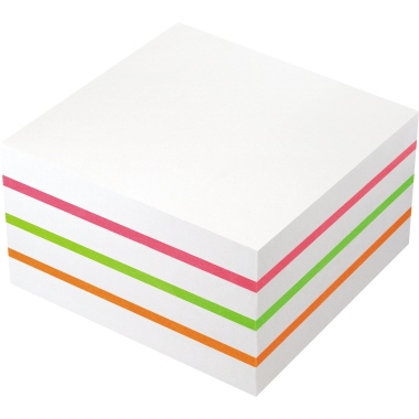 Soennecken Haftnotizwürfel Farbmix Brilliant 450 Bl. weiß, pink, grün, orange Produktbild