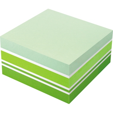 Soennecken Haftnotizwürfel Farbmix Brilliant 400 Bl. grün, weiß Produktbild pa_produktabbildung_1 L