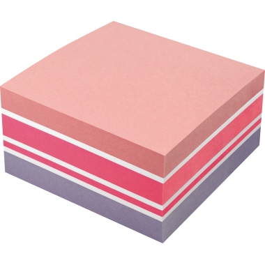 Soennecken Haftnotizwürfel Farbmix Brilliant 400 Bl. rot, weiß, pink, violett Produktbild