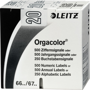 Leitz Jahrgangssignal Orgacolor® 20 500 St./Pack. Produktbild pa_produktabbildung_1 L
