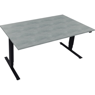 Schreibtisch Move 2.0 1.600 x 625-1.285 x 900 mm (B x H x H x T) beton hell anthrazit metallic Produktbild pa_produktabbildung_1 L