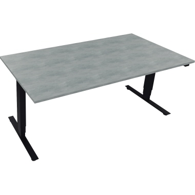 Schreibtisch 1.800 x 625-1.285 x 900 mm (B x H x T) beton hell anthrazit metallic Produktbild pa_produktabbildung_1 L