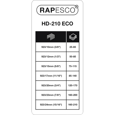 RAPESCO Blockheftgerät ECO HD-210 Produktbild pi_pikto_3 pi