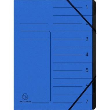Exacompta Ordnungsmappe 7 Fächer blau Produktbild