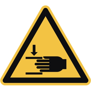 Hinweisschild Warnung vor Handverletzungen Produktbild