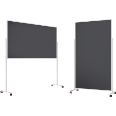 magnetoplan® Moderationstafel Design VarioPin weiß, pulverbeschichtet grau Produktbild