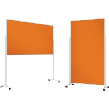 magnetoplan® Moderationstafel Design VarioPin weiß, pulverbeschichtet orange Produktbild