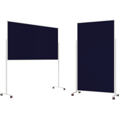 magnetoplan® Moderationstafel Design VarioPin weiß, pulverbeschichtet dunkelblau Produktbild