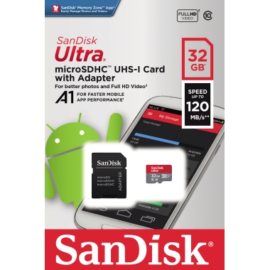 SanDisk Speicherkarte microSDHC Ultra® 32 Gbyte Produktbild pa_produktabbildung_1 L