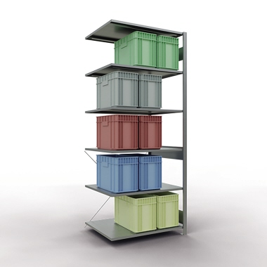 SCHULTE Anbauregal MULTIplus150 6 Fachböden 1.000 x 2.500 x 800 mm (B x H x T) Produktbild pa_produktabbildung_1 L